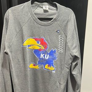 Unisex Crewneck Sweatshirt NEW KU Jayhawk Officially Licensed